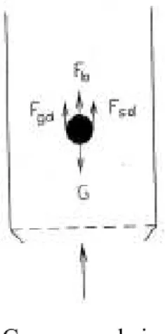Fig. 1 Forces exerted on a spherical coal particle in an ADMFB   