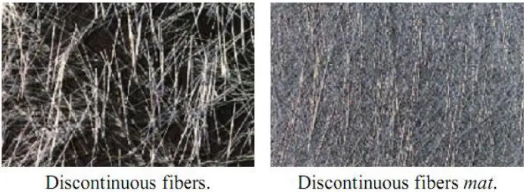 Fig 3.2 Discontinuous Glass Fibers 