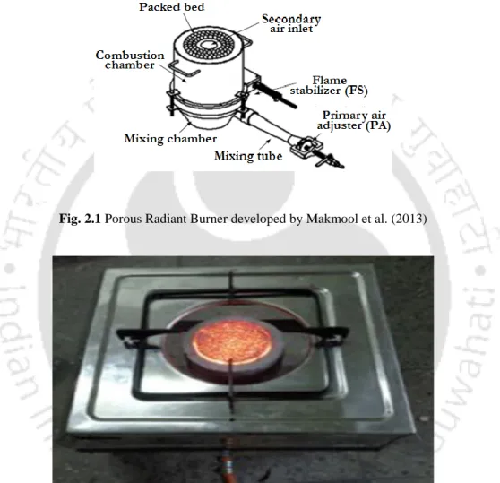 Fig. 2.1 Porous Radiant Burner developed by Makmool et al. (2013) 