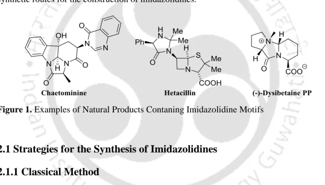 Figure 1. Examples of Natural Products Contaning Imidazolidine Motifs  