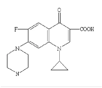 Fig. 18b: Chemical structure of ciprofloxacin  Metronidazole  
