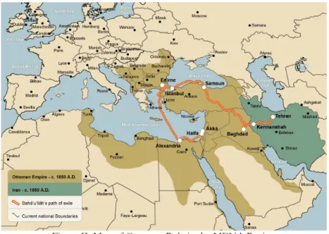 Figure II: Map of Ottoman Rule in the MENA Region  (source http://uncensored.co.nz/2010/02/04/ 