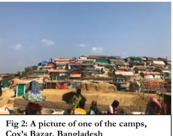 Fig 2: A picture of one of the camps,  Cox‟s Bazar, Bangladesh 