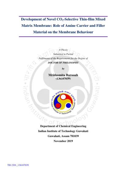 Matrix Membrane: Role of Amine Carrier and Filler Material on the ...