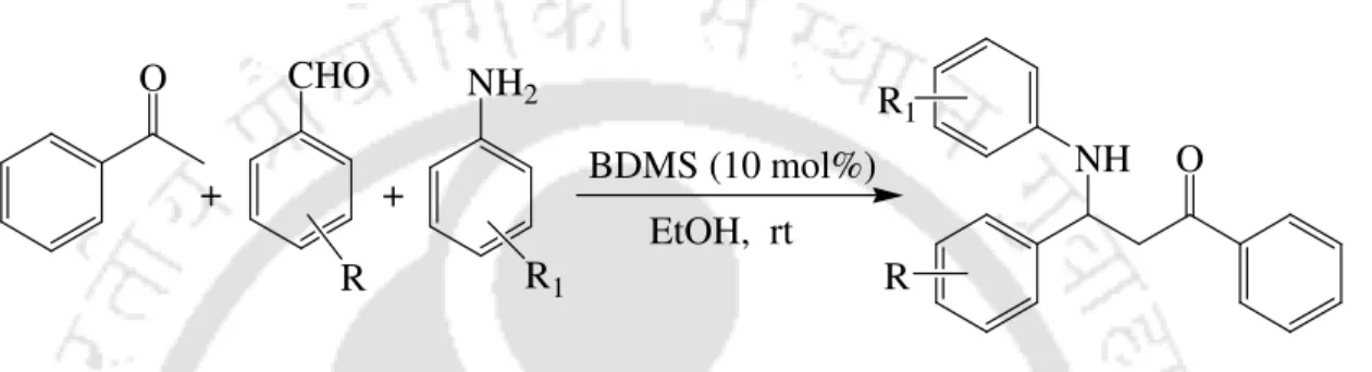 Table 3. Three component bromodimethylsulfonium bromide catalyzed direct Mannich- Mannich-type reaction of various aromatic aldehydes, amines and ketones