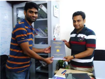 Fig 3: PhD Scholar with his mentor, ARCI-IITH  collaboration 