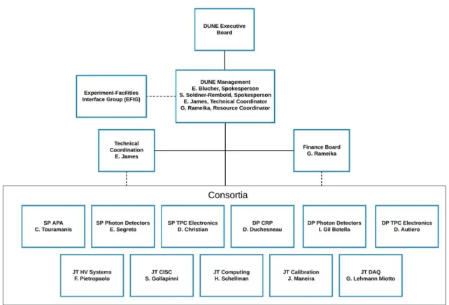 Figure 3.2: DUNE Organizational Chart