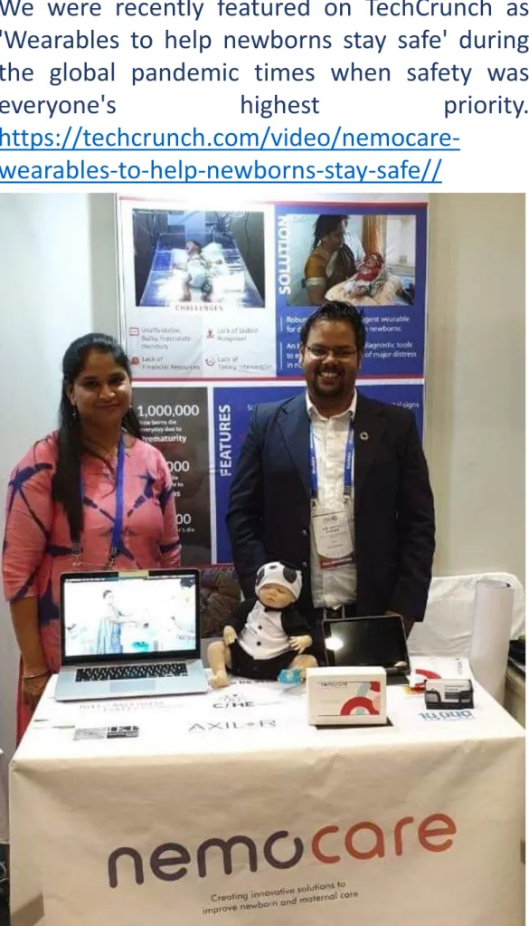 Figure 28: Team Nemocare at an exhibition demonstrating the product and concept.