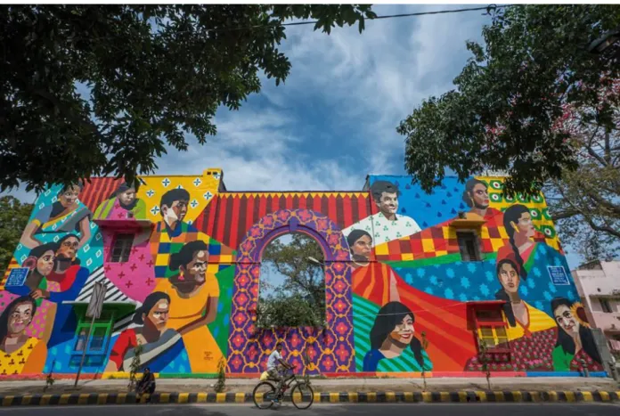 Figure 11. Mural by Aravani Art Project during Lodhi Art Festival 2019, Delhi 
