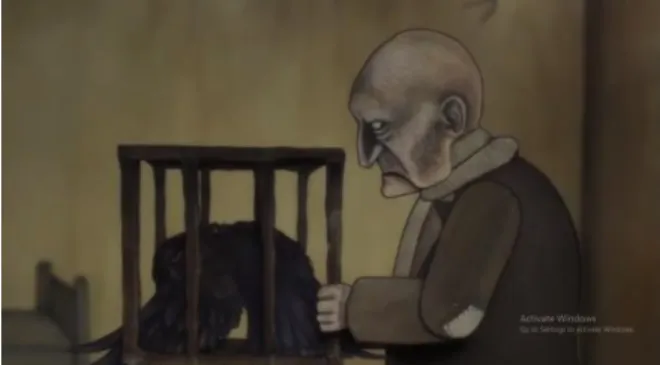 Figure 7: Another scene from the music video “The raven that refused to sing&#34; 