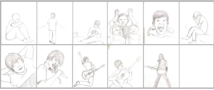Figure 14: Thumbnails for the storyboard 