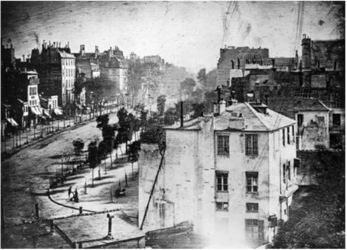 Fig 03: “Boulevard du Temple” by Louis Daguerre in 1838 