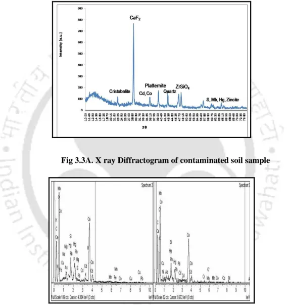 Fig 3.3 B. EDX spectrum of soil sample 