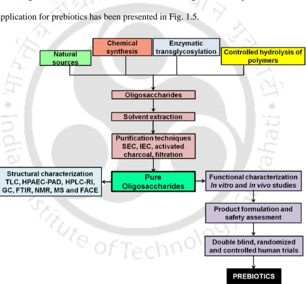 Fig. 1.5 General strategy for the oligosaccharide production and application. 