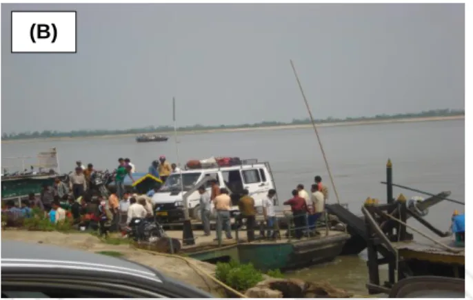 Figure 2.3 (B) Nimatighat Bank (Nim Bank) showing a crowd boarding ferry to Majuli  