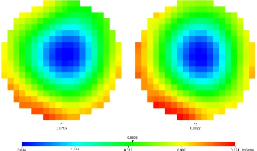 Fig 4.3.2 Tomogram obtained from ERT at 5lpm air flowrate 0
