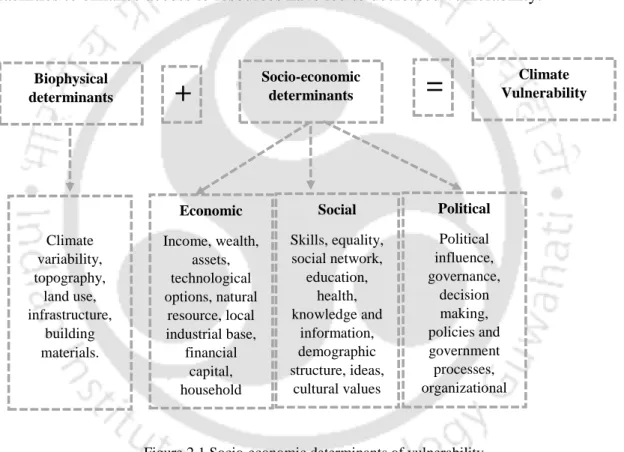 Figure 2.1 Socio-economic determinants of vulnerability 