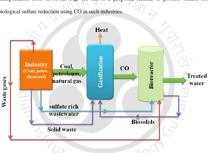Fig. 8.1 Schematic showing a proposed process outline for biological sulfate reduction using  CO