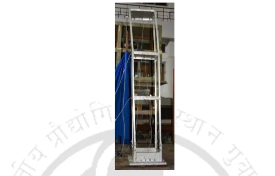 Figure 3.3  Image of damaged shear building at the end of experimental investigation  
