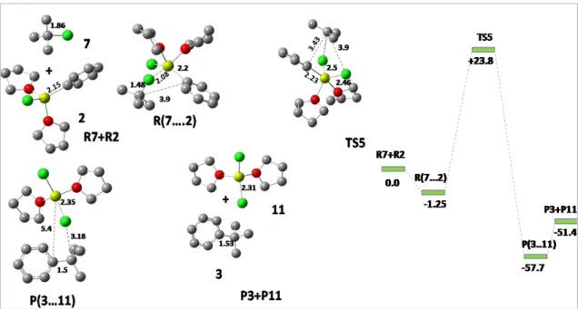 Figure 7: Optimized structures with energy profile diagram for C-Cl bond activation  with PhMgCl for scheme 5 