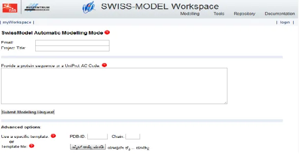 Figure 5.3: Web screen shot of SWISS MODEL server 