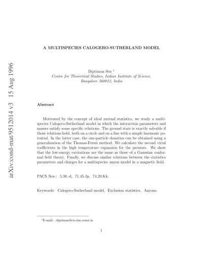 ArXiv:cond-mat/9512014 V3 15 Aug 1996 - EPrints@IISc