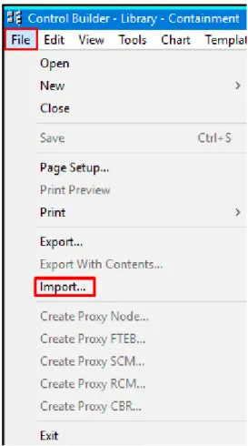 Fig. 6: Select Control Builder — Import…