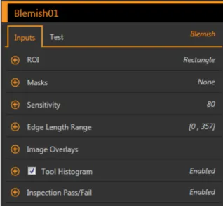 Figure 92. Blemish Tool—Input Parameters