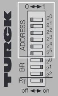 Fig. 6: DIP-switches at the gateway NOTE