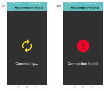Figure 5.12: (a) “Start Recovery Progress Measurement” Button is Selected. 