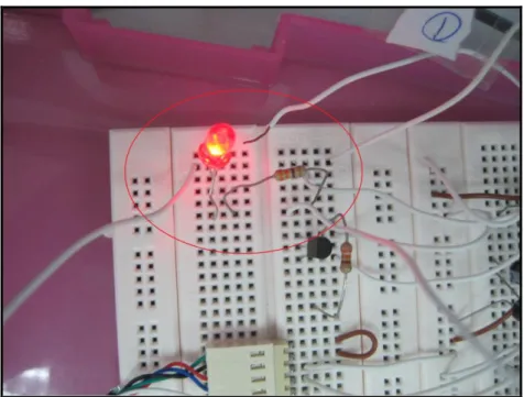 Figure 4.1 LED is Lighted Up to Show the Correct Input is Detected 