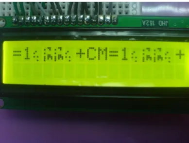 Figure 4.2 LCD Displays Received Data 