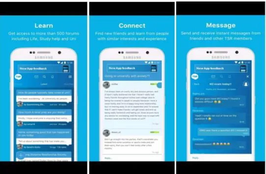 Figure 2-1 The Student Room mobile application interface 