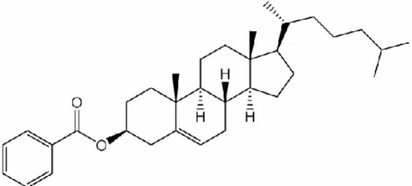 Figure 1.2: Structure of cholesteryl benzoate (Dierking, 2003) 