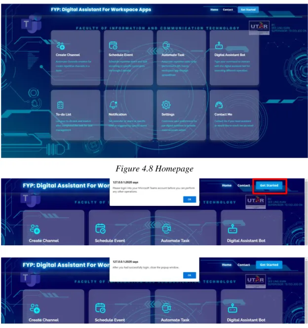 Figure 4.8 Homepage 