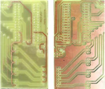 Figure 4.4: PCB Top View (left) &amp; Bottom View (right)