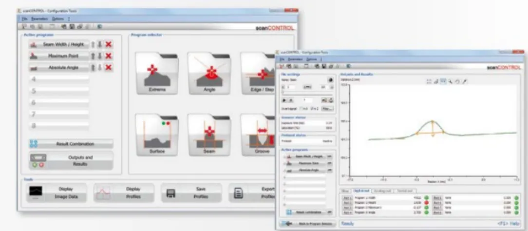 Figure  2.22: MicroEpsilon scanCONTROL software interface (Micro-Epsilon  Messtechnik, 2022) 