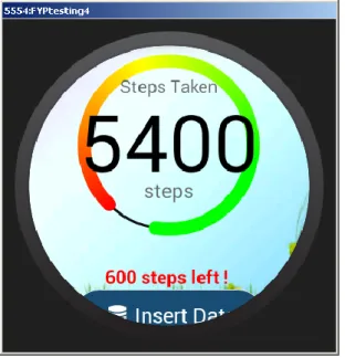 Figure 4.6.6 Step tracker progressbar design     Figure 4.6.7 Sleep monitoring progressbar    