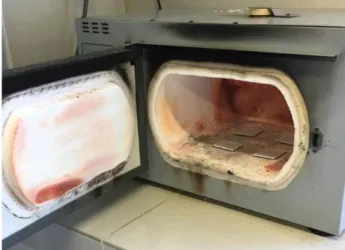 Figure 3.3: Coating samples were placed in the Furnace 