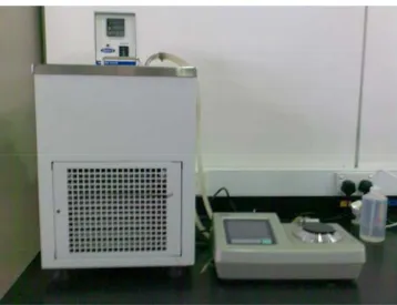 Figure 3.5 ATAGO RX5000 Refractometer with PORTEGI model 631D water bath 