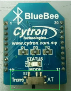 Figure 5.3 Green box show the Cytron Bluetooth module change to Trans mode. 