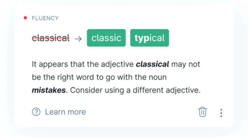 FIGURE 9.2  The User-Friendly Feedback Boxes in Grammarly.