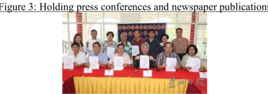 Figure 3: Holding press conferences and newspaper publications 