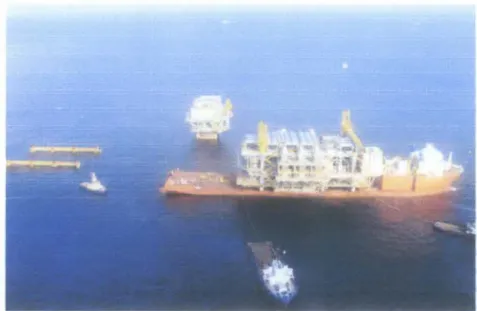 Figure 12: Self-propelled installation vessel Black marlin prior to  entering the East Area Project GN Jacket 