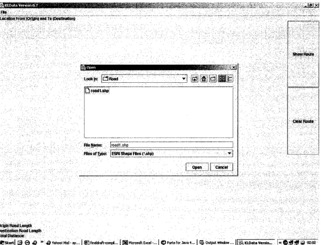 Figure 4.1: Interface That Enable User to Choose .shp File as Reference Map