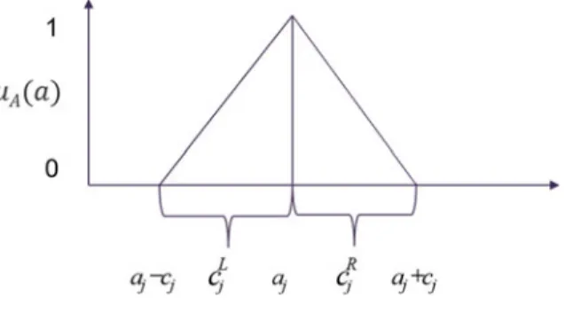 Fig. 2 Symmetrical Fuzzy regression coefficient