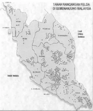 Figure 2: Distribution of palm oil tree in peninsular Malaysia 