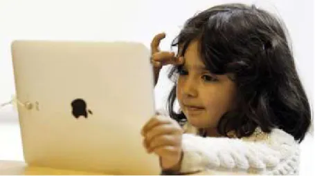 Figure 1: A little girl playing with an Ipad (Mannino, 2013) 