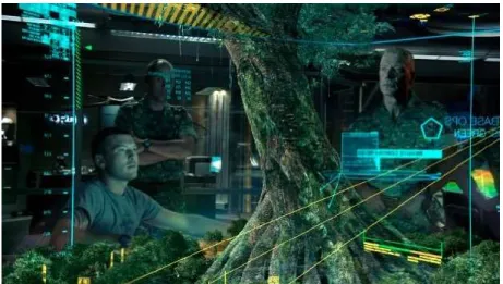 Figure 12 : Scene of the movie Avatar displaying an augmented reality 3-D Map 
