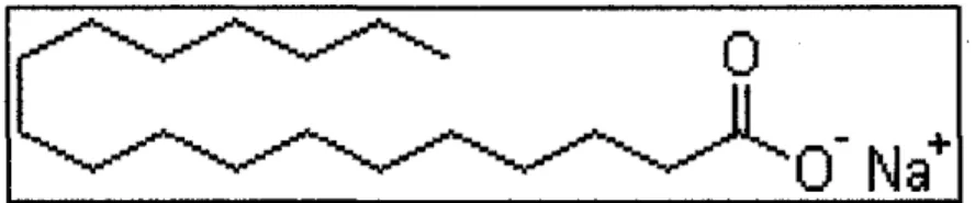 Figure 3:  Molecular structure of Sodium Stearate  [Ill. 